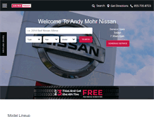 Tablet Screenshot of andymohr-nissan.com